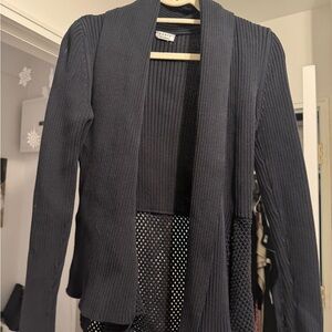 Akris Punto Women's Black Open-Front Sweater